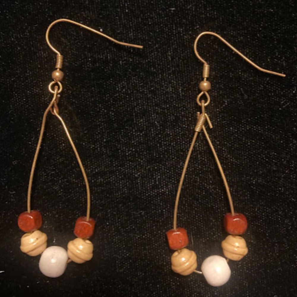Handmade wooden earrings